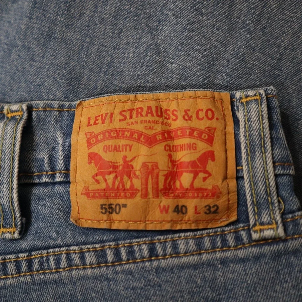 Levi's 550 Jeans Mens 40x32 Relaxed Fit 5-Pocket Stretch Flex Denim Blue‎